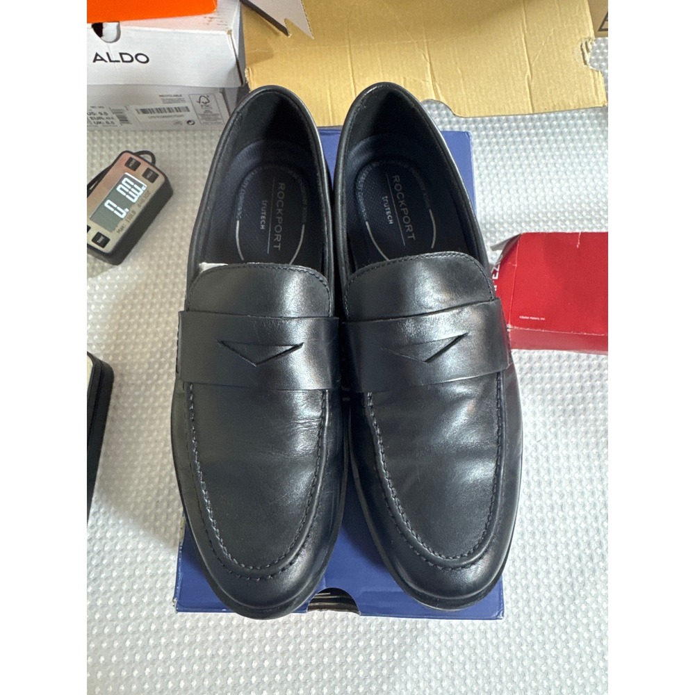 Rockport Loafer Mens 9.5 W Classic Loafer Penny Black Dress M76443 NIB